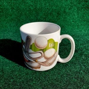 VTG Potpourri Designs Golf 1995 Danny Burkhart Coffee Tea Cup Mug Korea